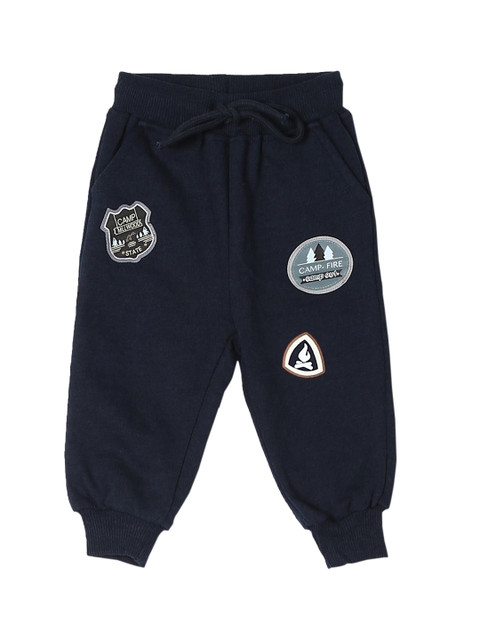 

Donuts Infant Boys Navy Blue Solid Straight-Fit Joggers