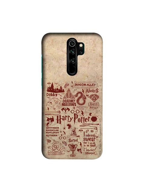 

macmerise Beige & Red Harry Potter Infographic Sublime Xiaomi Redmi Note 8 Pro Back Case