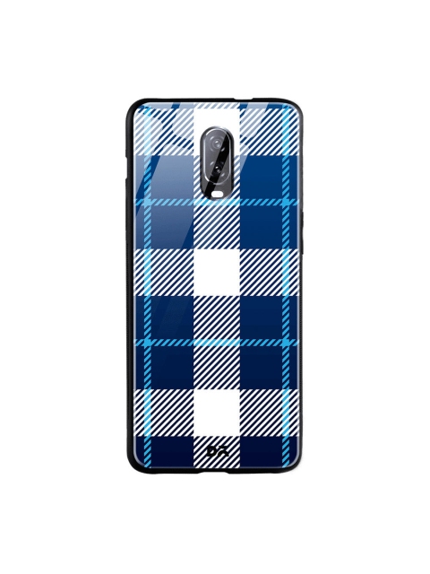 

DailyObjects Blue & White Nightfall Rope Checks OnePlus 6T Glass Case