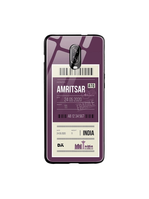 

DailyObjects Purple & White Amritsar City Tag OnePlus 6T Glass Case