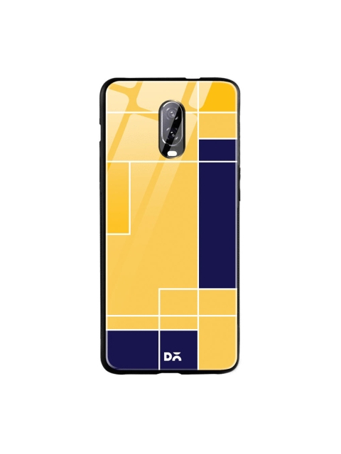 

DailyObjects Yellow & Blue Banana Milkshake Blocks OnePlus 6T Glass Case