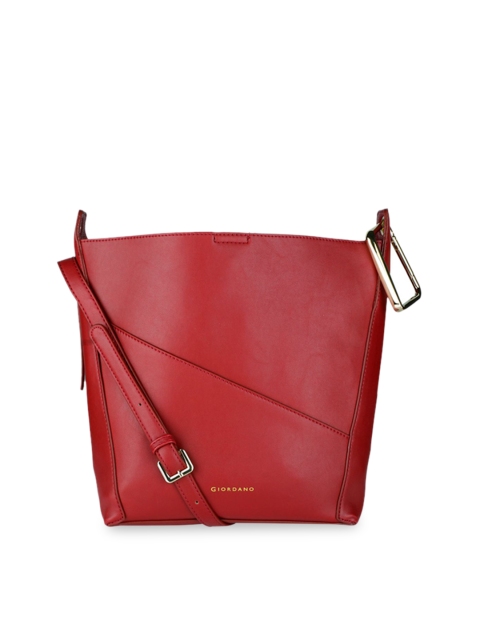 

GIORDANO Women Red Solid Tote Bag