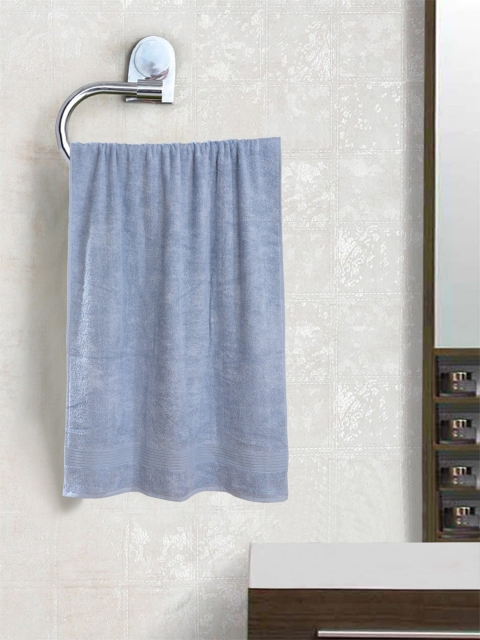 

ROMEE Unisex Blue Solid 400 GSM Bath Towel
