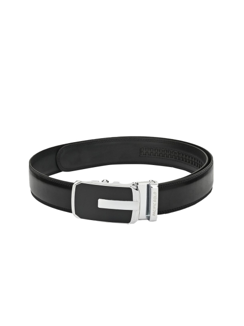 

Pacific Gold Men Black Solid Genuine Leather Belt