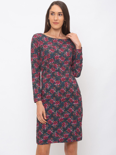

Globus Women Grey Printed Sheath Dress