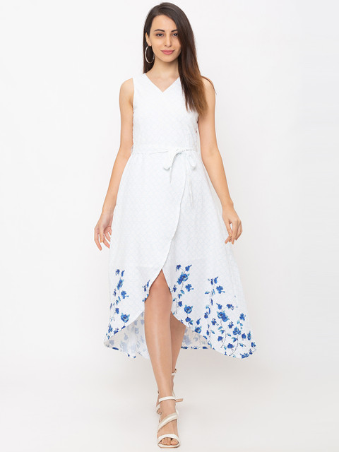 

Globus Women White Printed A-Line Dress