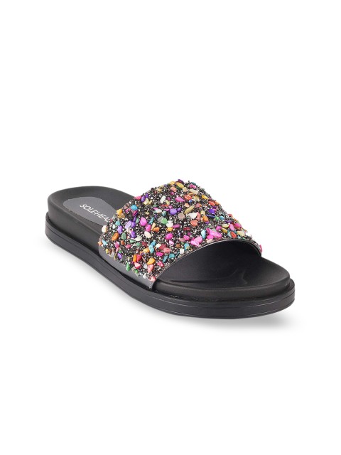 

SOLE HEAD Women Multicoloured Embellished Wedges, Multi