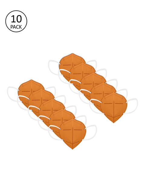 

Status Unisex 10 Pcs Orange 4-Ply Anti-Pollution N95 Mask
