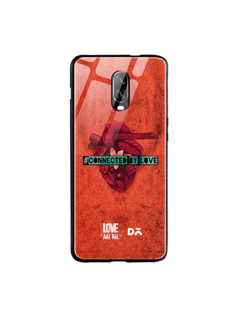 

DailyObjects Orange & Red Love Beat OnePlus 6T Glass Case