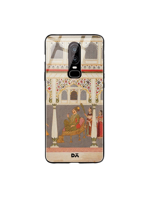 

DailyObjects Grey & Brown Durbar OnePlus 6 Glass Case
