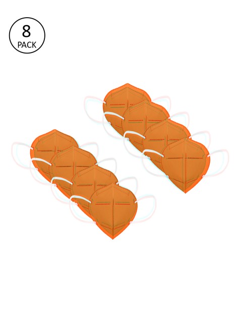 

Status Unisex 8 Pcs Orange 4-Ply Anti-Pollution N95 Mask