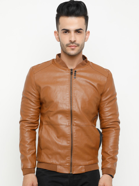 

SHOWOFF Men Tan Brown Solid Lightweight Bomber Jacket