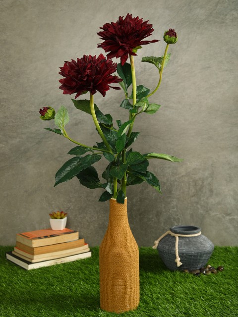 

PolliNation Set Of 2 Maroon Beautiful Artificial Dahlia Flower Stems