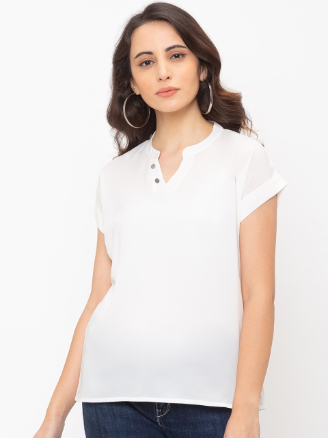 

Globus Women White Solid Top