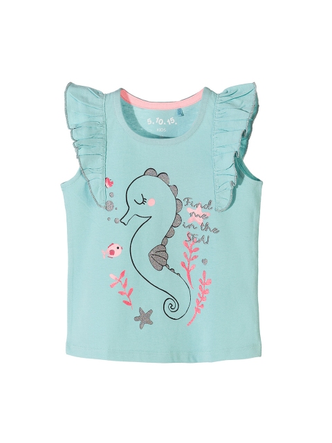

5.10.15 Girls Blue Printed Top