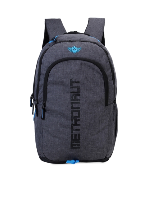 

Metronaut Unisex Grey & Black Solid Backpack