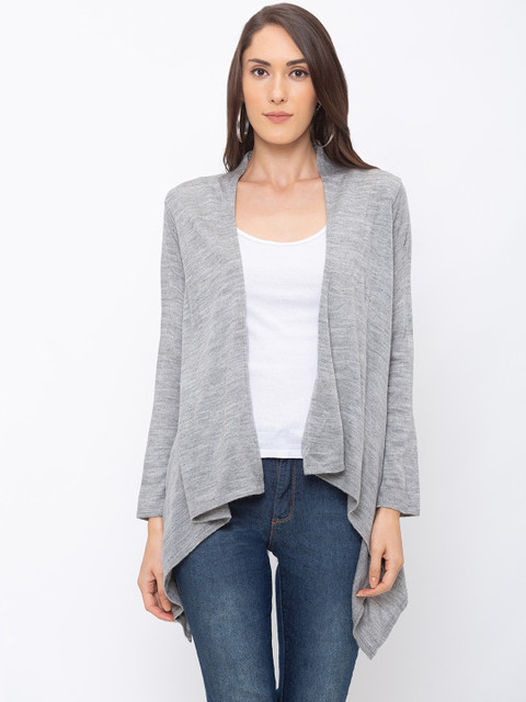 

Globus Women Grey Solid Waterfall Shrug