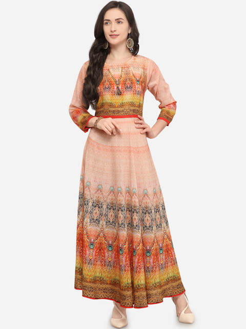 

Stylee LIFESTYLE Women Multicoloured Printed Maxi Dress, Multi