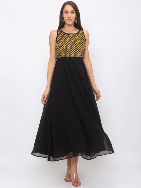 

Globus Women Black Printed Maxi Dress