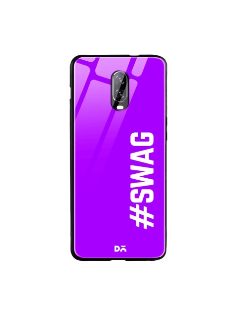 

DailyObjects Purple & White Swag OnePlus 6 Glass Case