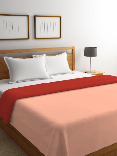 

STELLAR HOME Red & Peach Solid Mild Winter 120 GSM Double Bed Comforter