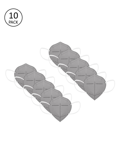 

Status Adults Pack Of 10 Grey 4-Ply Reusable Anti Pollution N95 Masks