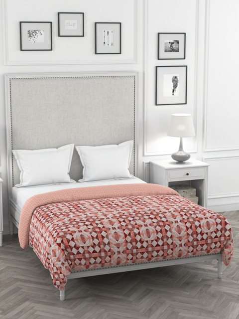 

Portico New York Brown & Pink Geometric Mild Winter 120 GSM Double Bed Comforter