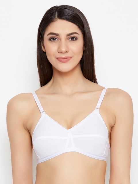 

ALIZA White Solid Non-Wired Non Padded Balconette Bra BRA_WHT_932-30