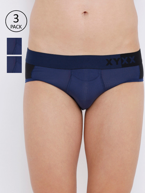 

XYXX Men Pack Of 3 Solid Ultra Soft Antimicrobial Briefs XYBRF3PCKN269XXL, Blue