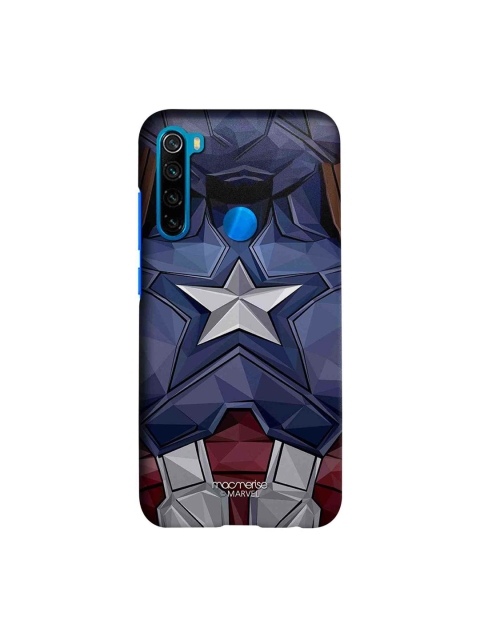 

macmerise Navy Blue & White Marvel Comics Captain America Vintage Suit Sublime Xiaomi Redmi Note 8 Back Cover