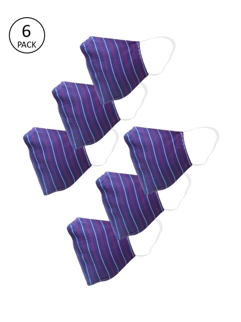 

nestroots Unisex Blue 6 Pcs 2 Ply Anti Pollution & Anti Dust Reusable Face Masks