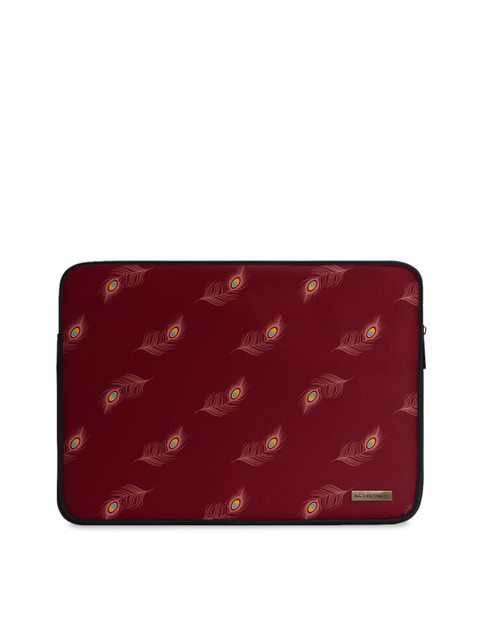 

DailyObjects Unisex Maroon & Yellow Printed Laptop Sleeve
