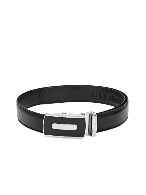 

Pacific Gold Men Black Solid Genuine Leather Belt