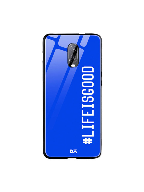 

DailyObjects Blue & White Life Is Good OnePlus 6 Glass Case