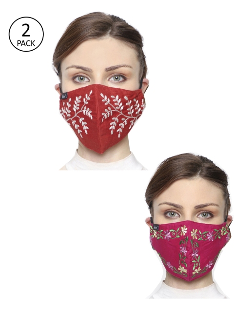 

Anekaant Women Pack Of 2 3-Ply Reusable Outdoor Masks, Multi