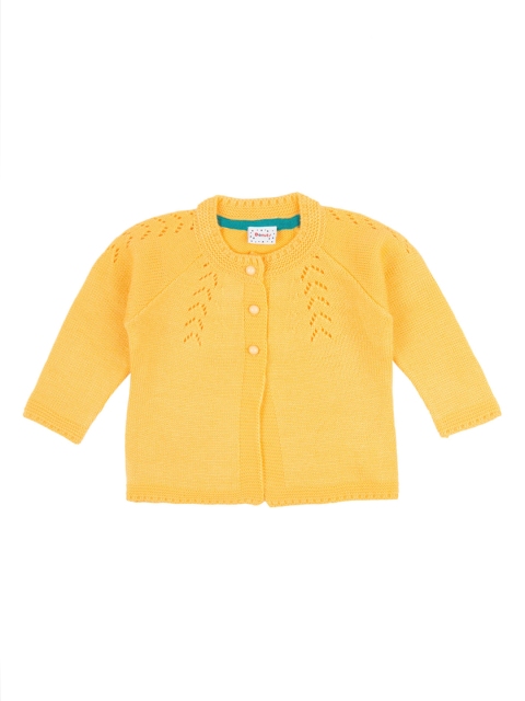 

Donuts Girls Yellow Ribbed Cardigan Sweater