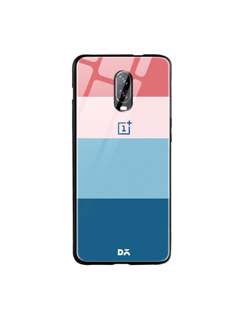 

DailyObjects Blue & Pink Candy Quad OnePlus 6T Glass Case