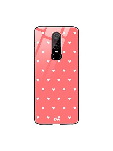 

DailyObjects Pink & White Blush Heart OnePlus 6 Glass Case