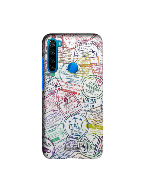 

macmerise White & Blue Immigration Stamps Classic Sublime Xiaomi Redmi Note 8 Back Case