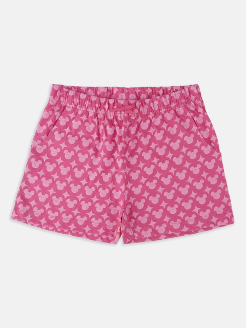 

POPPERS by Pantaloons Girls Pink Printed Regular Fit Shorts