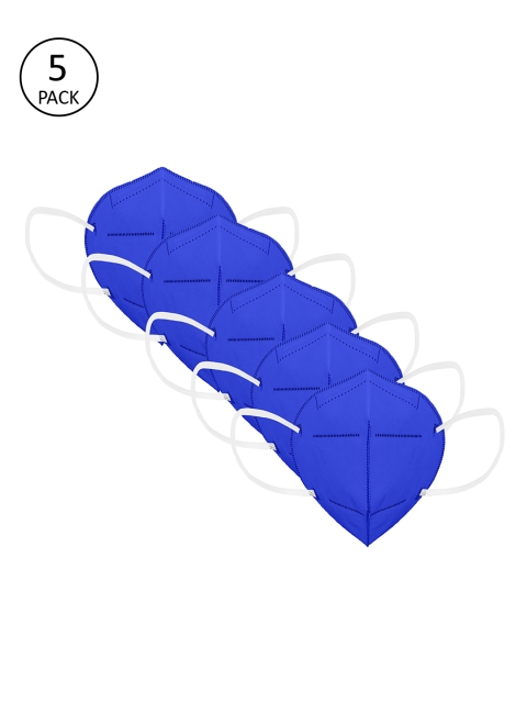 

Status Unisex 5 Pcs Blue 4-Ply Anti-Pollution N95 Mask