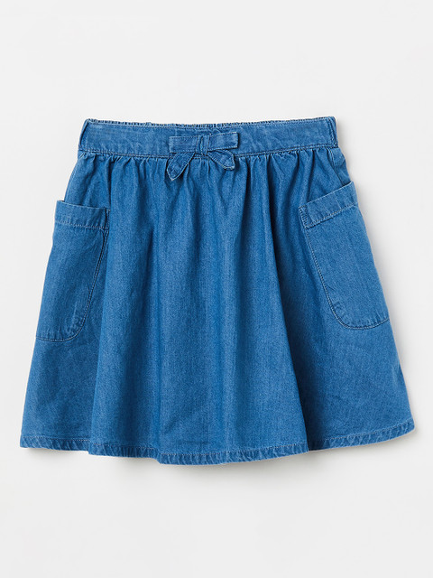 

Fame Forever by Lifestyle Girls Blue Solid Denim Flared Skirt