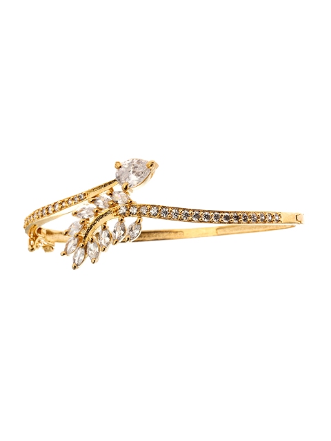 

LAIDA Brass Gold-Plated Handcrafted Bangle-Style Bracelet