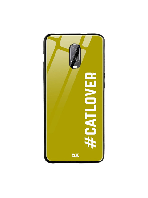 

DailyObjects Green & White Cat Lover OnePlus 6T Glass Case