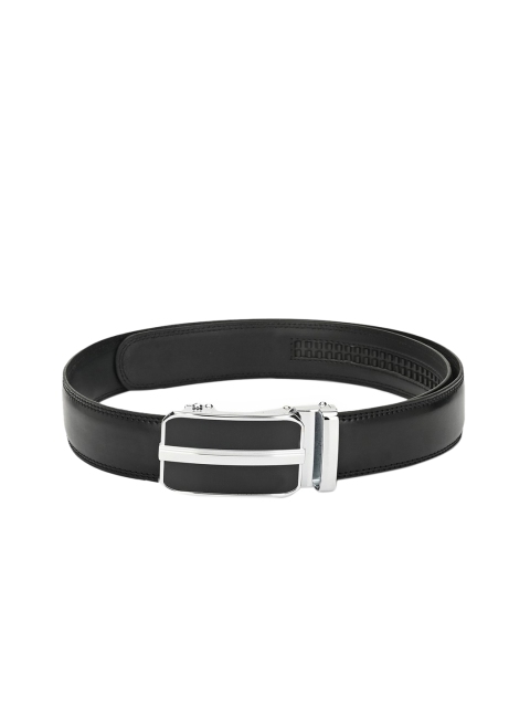 

Pacific Gold Men Black Solid Genuine Leather Belt