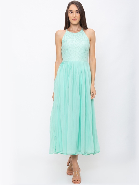 

Globus Women Sea Green Self Design Maxi Dress