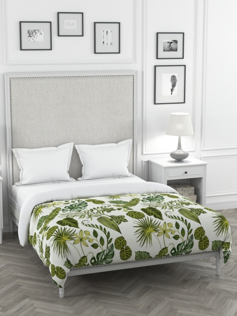 

Portico New York Green & White Floral Mild Winter 300 GSM Double Bed Comforter