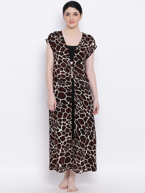 

Oxolloxo Brown & Beige Printed Nightdress