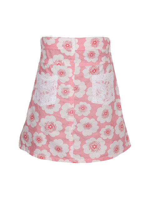 

Miyo Girls Pink & White Printed A-Line Knee-Length Skirt