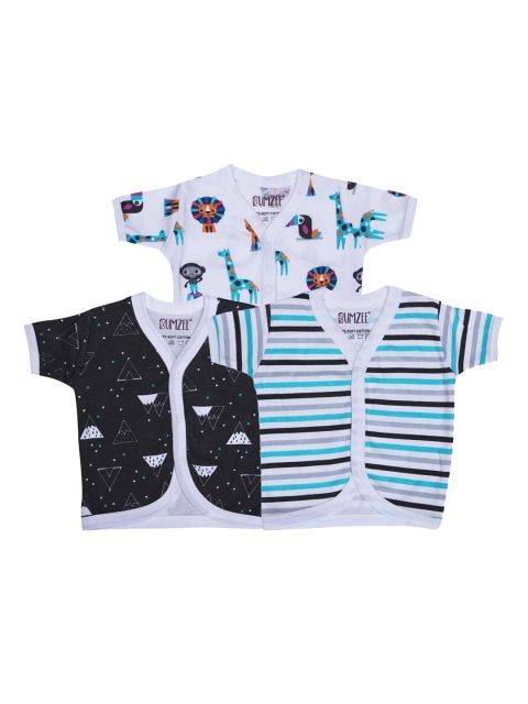 

BUMZEE Infant Unisex Kids Pack Of 3 Jhablas, Turquoise blue